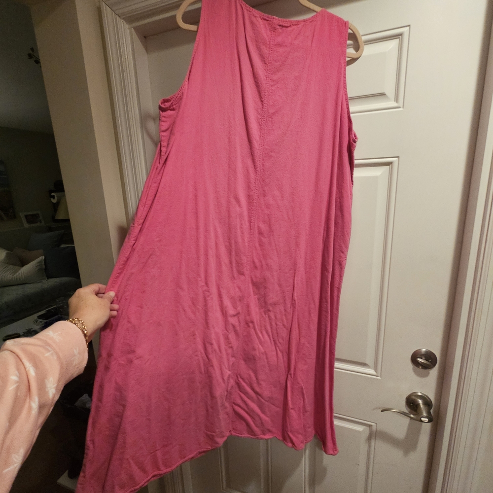 4X Bright Pink Sleeveless Dress - Picture 4 of 5